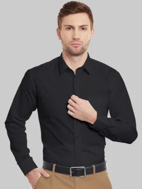 Plain black formal shirt